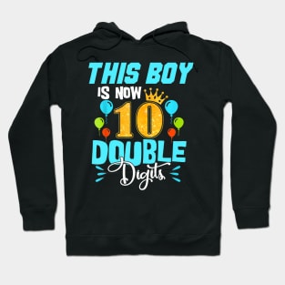 Its My 10Th Birthday Double Digits 10 Years Old Boys Hoodie